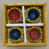 Multicolour Terracotta Diwali Diyas set of 4
