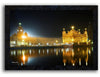 UV Textured Decorative Art Print of Golden Temple Amritsar with Wooden Synthetic Frame Painting Size 14 x 20 inch-Religious ( Gold )