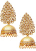 Shining Diva Latest Fancy Gold Plated Stylish Traditional Pearl Jhumki Earrings for Women