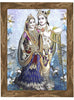 Indianara Set of 3 Radha Krishna with Peacocks Framed Art Painting (4141WNT) without glass 6 X 13, 10.2 X 13, 6 X 13 INCH( Multicolor4141WNT)