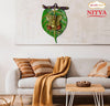 Ganesha Idol On Paan Leaf Wall Hanging Showpiece - 188 g Decorative Showpiece - 20.4 cmx14cm