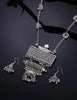 Shining Diva Fashion Latest Stylish Traditional Oxidised Silver Necklace Jewellery Set for Women