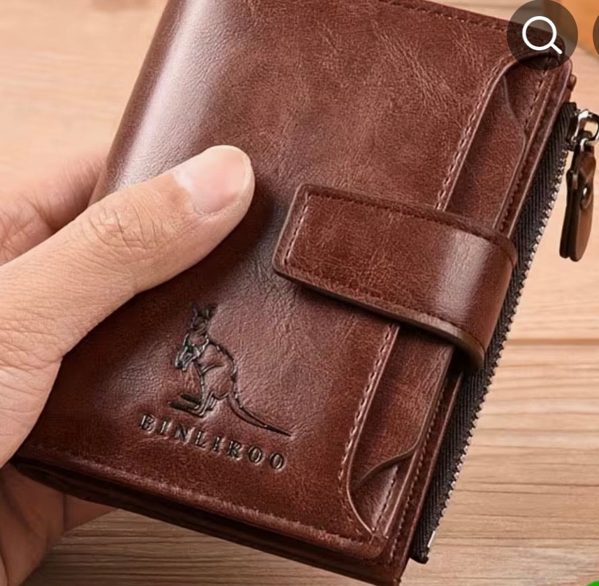 Faux Leather Card Holder Men’s Wallet in Brown Colour