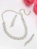 ZAVERI PEARLS Twinkling Leaf Twigs Austrian Diamond Necklace Set for Women-