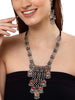 Latest Stylish Traditional Oxidised Silver Necklace Jewellery Set for Women