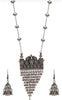 Shining Diva Fashion Latest Stylish Traditional Oxidised Silver Necklace Jewellery Set for Women