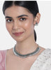 18K Silver Oxidised Traditional South Indian Style Coin Necklace With Earrings For Women & Girls