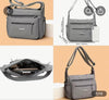 Durable Nylon Fabric women Crossbody bag with Multi pockets in wine Colour