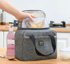 Portable kids/Adult water proof food cooler insulation storage lunch box Tote Bag- Grey