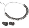 German Silver Necklace with Earrings for Women and Girls