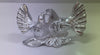 12x7cm Beautiful Silver Pair of Pigeons Decorative Figurine
