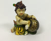 Baby Krishna Resin sculpture idol, 6.5 x5 inch, multicolour