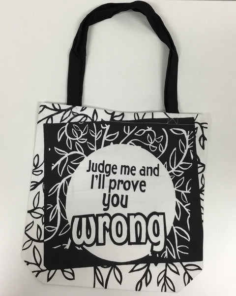 Black and white Printed Cotton Hand Bag with handles
