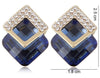High Quality AAA 18k Gold Plated Crystal Stylish Fancy Party Wear Earrings For Women & Girls in six colours