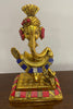 Multicolour Metal Lord Ganesha Idol (17cmx13.5cm)