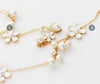 Trendy Fashion Flower Korean Tassel Pearls Long Necklace For Women
