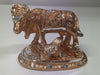 Metal Cow and Calf Idol Kamdhenu Showpiece, In Three Colours 9.5x8cm Tall,