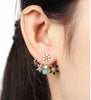 Gold Plated Crystal Stud Earrings for Women(Multicolour)