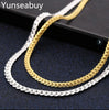 Women and Men Full Sideways Silver and Gold Chain ( Size 20 inch 5 mm)