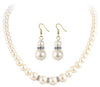 Collection white pearl handcrafted necklace set for women