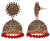 Sun Shape Lightweight Maroon Gold Plating Oxidised Jhumki Jhumka Earring For Women