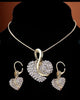 Heart Shaped jewellery Set Necklace Earrings For women