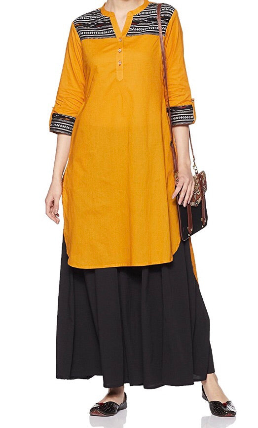 Fashionable cotton straight kurta for girls and women