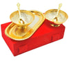 Indian Brass Bowl Set, Pack of 2, Golden
