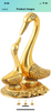 Antique Golden Finish Metal Carved Base Swan/ Crane For Decoration Or Gift Purpose (22cm x16cm)