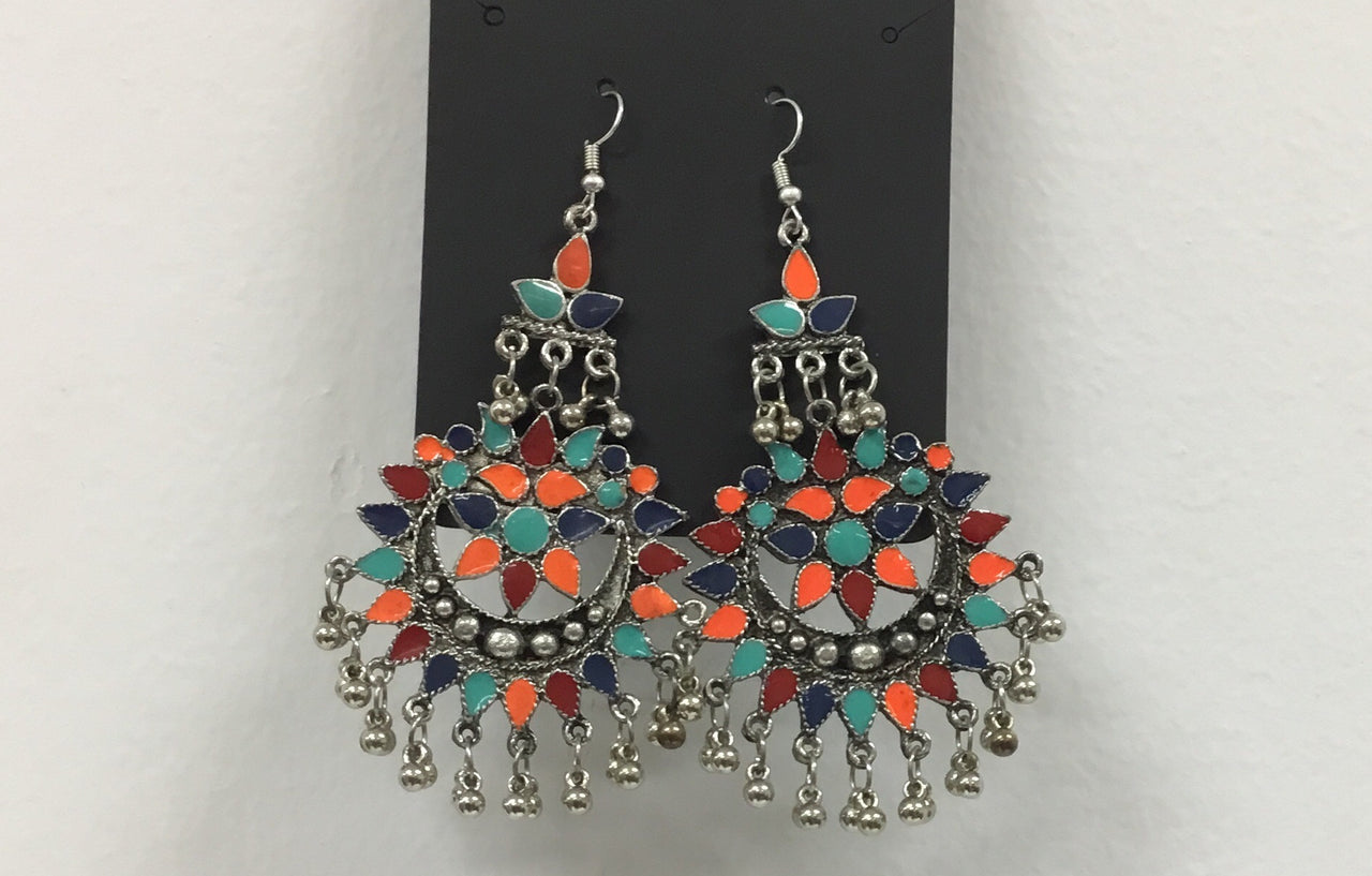 Tiaraj Fashion Stylish Oxidised Afghan Tribal Fancy Party Wear Earrings for Girls and Women