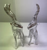 Set of two Silver Metal Feng Shui Deer Showpiece for Home Deco