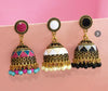 Vintage Indian Bell Tassle Drop Dangle Earrings For Women In Three Colours