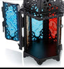 Iron and Glass Candle Lantern Storm Lantern Classical Moroccan Style Black/White