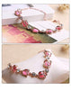 Copper Rose Buds Collection Opal Charm Bracelet for Women (Pink)