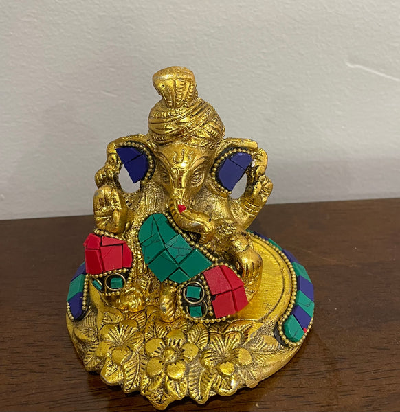 Multicolour metal Lord Ganesha(10cm x7cm)