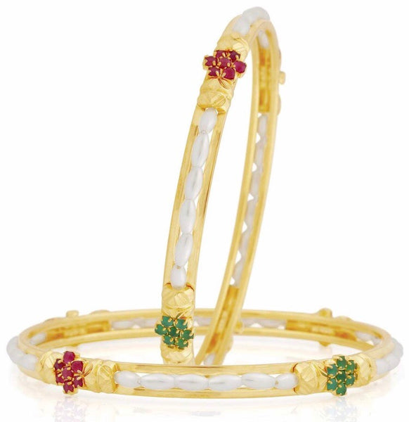 Floral Pearl Bangles for Girls & Women -