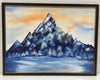 Snowcapped Mountains in the Evening Sky Handmade Painting