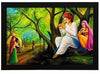 Wooden Wall Hanging Art Painting for Living and Bed Room(Multicolour)
